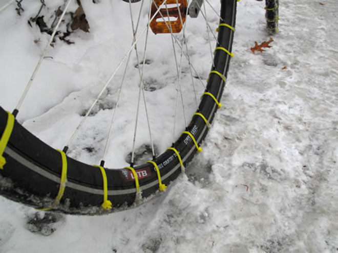 zip ties snow tire