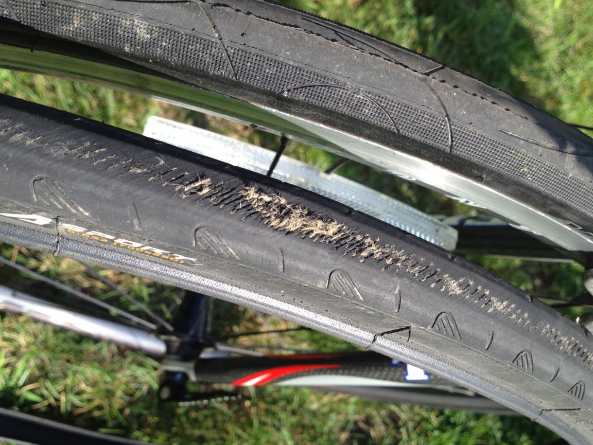 road bicycle worn tire (5)