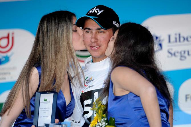 Sebastián Henao podium kisses